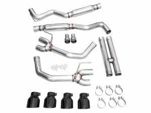 Ford Mustang Performance Exhaust - Rear - AWE Tuning - Cat-Back Track Edition - Diamond Black - `24-`27